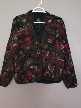 Multiples Floral Cardigan Sweater Button Up Size M